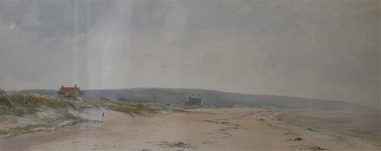F.Da Ponte Player, watercolour, coastal scene